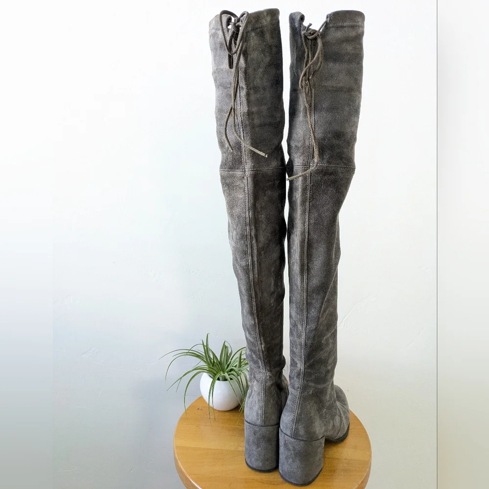 Stuart Weitzman Gray Over-the-Knee Boots - Picture 6 of 14